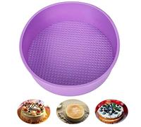Somtis Moule en Silicone à gâteau Rond 25,4 cm Moule à gâteau, sans BPA, antiadhésif European-Grade Coque en Silicone, 6 cm de Profondeur