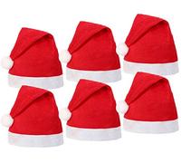 SoMulti Lot 6 Bonnets De Père Noël Accessoire Fête Taille Adulte