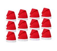 SoMulti Lot de 12 Bonnets De Père Noël Classique Taille Adulte