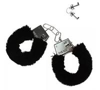 SoMulti Menottes Érotiques avec Fourrure Noire, Accessoire pour Adultes