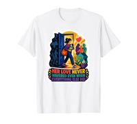 Son Amour n'a jamais vacillé T-Shirt Graphique avec Valeur, Homme, Blanc, XL