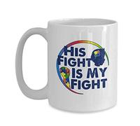 Son Combat Est Mon Combat Asperger Tasses À Thé Pratiques Mug À Café Élégantes Tasse À Café Pour Chocolat Chaud Travail L'École 330Ml