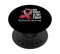 Son Combat est Mon Combat Sensibilisation au Cancer de la Bouche PopSockets PopGrip Adhésif