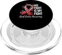 Son Combat est Mon Combat Sensibilisation au Cancer de la Bouche PopSockets PopGrip pour MagSafe