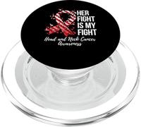Son Combat est Mon Combat Sensibilisation au Cancer de la tête et du Cou PopSockets PopGrip pour MagSafe