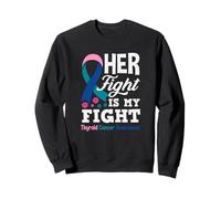 Son Combat est Mon Combat Sensibilisation au Cancer de la thyroïde Sweatshirt