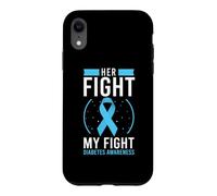 Son Combat est Mon Combat Sensibilisation au diabète DT1 Diabétique de Type 1 Coque pour iPhone XR