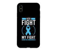 Son Combat est Mon Combat Sensibilisation au diabète DT1 Diabétique de Type 1 Coque pour iPhone XS Max