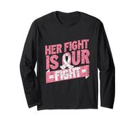 Son Combat Est Notre Combat Combattre Rose Cancer du Sein Manche Longue