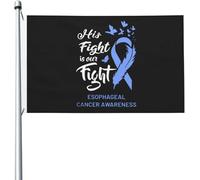Son combat est notre combat Drapeau de sensibilisation au cancer de l'œsophage 3x5 pieds Drapeaux lumineux