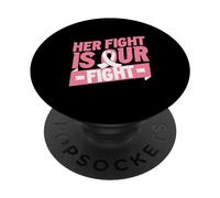 Son Combat Est Notre Combat Rose Combattre Cancer du Sein PopSockets PopGrip Adhésif