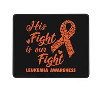 Son Combat Est Notre Combat : Sensibilisation Au Cancer De La Leucémie - Ruban Orange Tapis De Souris Durable Tapis Souris Antidérapante Mouse Pad pour Gamer Jeux Maison 25X30Cm