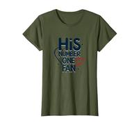 Son Fan numéro Un : Hommage Romantique étoilé T-Shirt, Femme, Olive, S