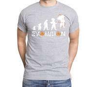 Son Goku Evolution T-Shirt pour Homme Dragon Master Son Ball Vegeta Turtle Roshi DB, Farbe2:Dunkelgrau Meliert;Größe2:L