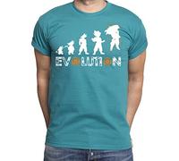 Son Goku Evolution T-Shirt pour Homme Dragon Master Son Ball Vegeta Turtle Roshi DB, Farbe2:Petrol;Größe2:XL