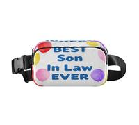 Son-in-law Ever Sac banane à fermeture éclair pour petits hommes d'affaires avec sangle réglable pour entraînement, course à pied, randonnée, bolsa de cintura para