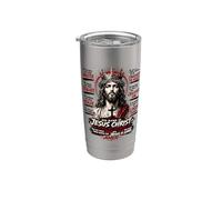 Son Nom est Jésus-Christ - Roi des Rois Design de Foi Gobelet isotherme en acier inoxydable double paroi
