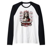 Son Nom est Jésus-Christ - Roi des Rois Design de Foi Manche Raglan