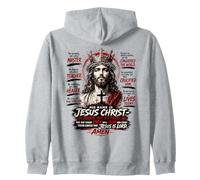 Son Nom est Jésus-Christ - Roi des Rois Design de Foi Sweat à Capuche