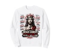 Son Nom est Jésus-Christ - Roi des Rois Design de Foi Sweatshirt