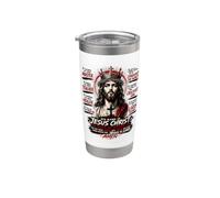 Son Nom est Jésus-Christ - Roi des Rois Gobelet isotherme en acier inoxydable double paroi