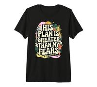 Son Plan est Plus Grand Que Mes peurs Jérémie 29:11 Christian T-Shirt Haut de Gamme