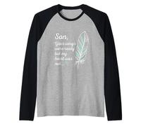 Son Wings Were Ready by My Heart Not Memorial Manche Raglan