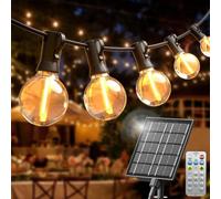SON4SUN Guirlande Lumineuse Exterieure Solaire LED 20M avec 30 +2 Ampoules | Télécommande, 4 Modes, IP44 Étanche, pour Jardin, Terrasse, Balcon, Mariage et Décoration