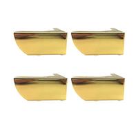 Sonakia Pieds De Meuble Or/Noir, Jambes D'armoire 10Cm/4In,Pieds De Canapé en Métal DIY,Jambes De Meubles Remplaçables en Fer,pour Lits,Tables Basses,Fauteuils,avec Coussinets,d'or,3cm/1.2in