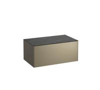 Sonar meuble sans déc 775 1t titane plan marbre noir marquina 775x455x340 - LAUFEN H4054100341421