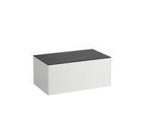 Sonar meuble sans déc 775 avec un tiroir blc mat plan noir marquina 775x455x340 - LAUFEN H4054100341431
