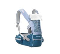SONARIN 3-en-1 Ajustable Porte-Bébé avec Siège à Hanche,Porte Bébé Multifonctionnel Ergonomique Avant et Arrière Porte-Bébé Echarpe de Portage pour Nouveau-Né 0-36 Mois(Bleu)