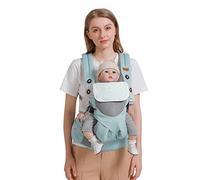 SONARIN 3 en 1 Porte-bébé Respirant,Multifonction Léger Porte Bébé Avant et Arrière Porte-bébé Écharpe de Portage Ergonomique,Multi-Positions pour Nouveau-né Bébé Enfant 3-48 Mois(Bleu)