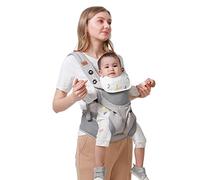 SONARIN 3 en 1 Porte-bébé Respirant,Multifonction Léger Porte Bébé Avant et Arrière Porte-bébé Écharpe de Portage Ergonomique,Multi-Positions pour Nouveau-né Bébé Enfant 3-48 Mois(Gris)