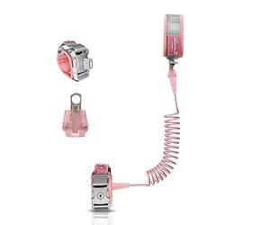 SONARIN Anti Perdu Poignet Ceinture pour Enfant,360° Rotation Bébé Harnais de Sécurité Rênes de Sécurité Laisse Bracelet Poignet Lien Enfant avec Corde Élastique & Verrouillage 1.5M(Rose)