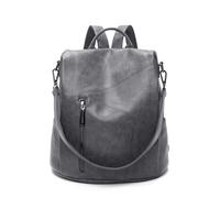 SONARIN Antivol Mode Sac à Dos Femme,Grande Capacité Polyvalent Sac à Dos Loisir pour Dames Sacs d'École Cartable Filles,Sacs à Bandoulière Convertible pour Voyage Travail Collège(Gris Foncé)