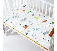 SONARIN Bébé Matelas à Langer,Imperméable Respirant Cotton Tapis à Langer Protège Matelas Coussin de Lit Coussinet D'urine Portable Réutilisable pour Nouveau-Né Tout-Petit 70x110cm(Dinosaure)