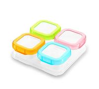 SONARIN BPA-Free conteneur de stockage de nourriture pour bébé, conteneur de stockage de supplément alimentaire pour bébé,Peut être congelé et micro-ondes(4 x 120 ml)