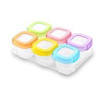 SONARIN BPA-Free conteneur de stockage de nourriture pour bébé, conteneur de stockage de supplément alimentaire pour bébé,Peut être congelé et micro-ondes(6 x 60 ml)