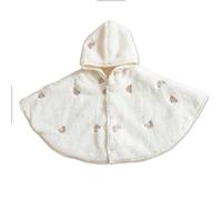 SONARIN Chaude Cape à Capuche Bébé,Manteau d'Hiver Doux Épais Poncho Tout-Petits Mignon Vêtements d'Extérieur Coupe-Vent Veste Châle pour Bébé Garçon Filles 1-3 Ans(Ours)