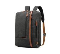 SONARIN Convertible Sac à Dos Travail,3 en 1 Sac à Bandoulière Mallette Sac à Dos Ordinateur Portable 15.6 Pouces Imperméable Sac à Dos Voyage Sac à Dos Loisir pour Homme Femme(Noir)