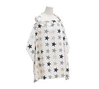 SONARIN Couverture d'Allaitement,Coton Écharpe Allaitement Respirant Housse d'Allaitement Douce Tablier d'Allaitement Foulard d'Allaitement Multi Usage avec Sangle Ajustable(Étoile)