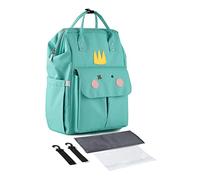 SONARIN Élégant Grande Capacité Sacs à Dos à Langer pour Bébé,Sacs à Langer Multifonction Imperméable Sac à Couches de Voyage avec Matelas à Langer & Crochets de Poussette(Vert)