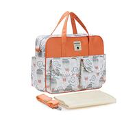 SONARIN Élégant Sac à Langer Grande Capacité pour Bébé, Fourre-tout Bandoulière Étanche de Maternité et Voyage avec Bretelles & Matelas à Langer (Ballon)