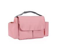 SONARIN Étanche Sac de Rangement pour Poussette,Grande Capacité Organisateur de Poussette Landau Multifonctionnel Universel Sac de Rangement pour Landau avec Porte-Gobelets(Rose)