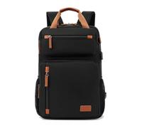 SONARIN Extensible Sac à Dos Travail,Multifonctionnel Sac à Dos Ordinateur Portable 15,6 Pouces Sacs de Voyage École avec Port USB,Convertible en Sac à Bandoulière à Main Mallette(Noir)