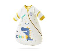 SONARIN Gigoteuse Bébé avec Manches Amovible,2.5 Tog 100% Coton Turbulette Gigoteuse pour Tout-Petits Sac de Couchage pour Bébé Fille Garçon de 3 Mois à 4 Ans Chaud et Respirant(Dinosaure),M,80CM