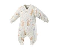 SONARIN Gigoteuse pour bébé-2.5 Tog,Mince,Manches Amovibles, en Coton Bio Très Douce et Chaud,Turbulette Hiver pour bébé,Différentes Tailles de 6 Mois à 6 Ans,Lapin Blanc(2.5Tog),M (24-48 Mois)