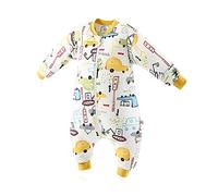 SONARIN Gigoteuse pour bébé-3.5 Tog,Manches Amovibles, En coton bio Très Douce et Chaud,Turbulette Hiver pour bébé,Différentes Tailles de 6 mois à 6 ans,CityCar (multicolore),Taille L(48-72 mois)