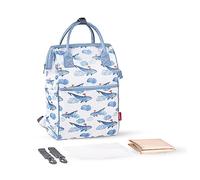 SONARIN Grande Capacité Élégant Sacs à Dos à Langer pour Bébé,Sacs à Langer Multifonctionnel Imperméable Sac à Couches de Voyage avec Matelas à Langer & Crochets de Poussette(Baleine)